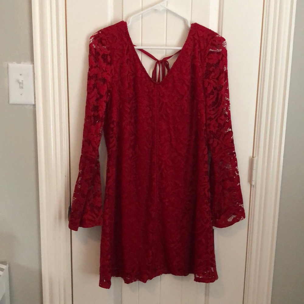 Speechless Red Lace Dress